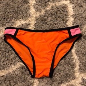 Orange bathing suit bottoms small